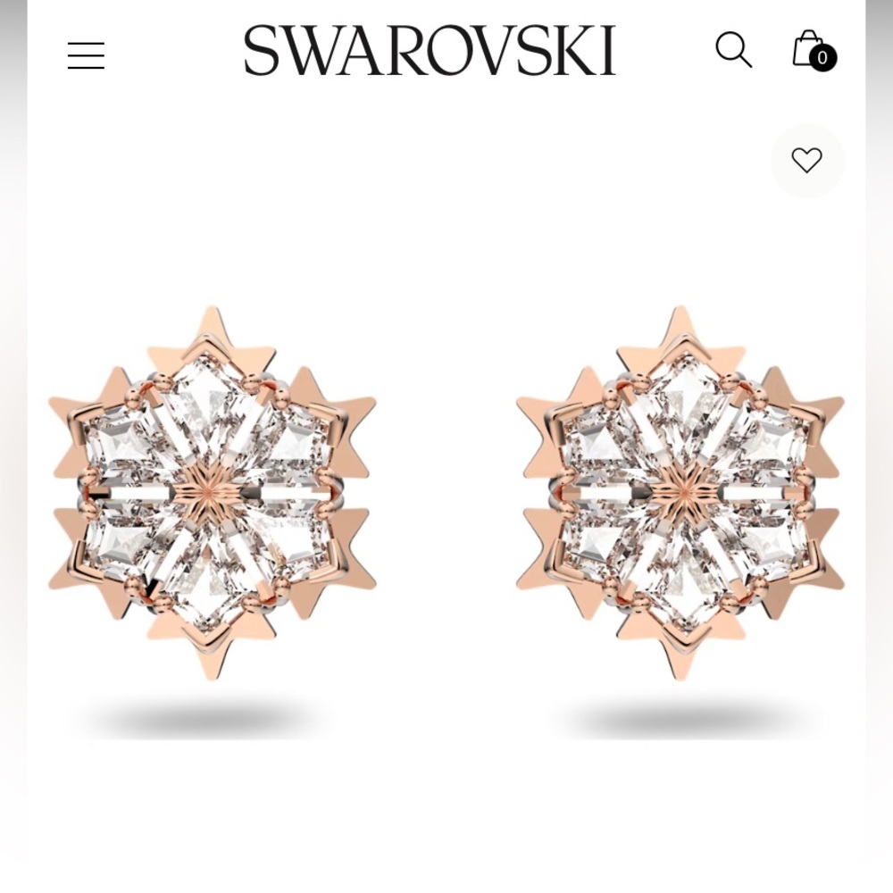 Never worn snowflake Swarovski snowflake stud earrings